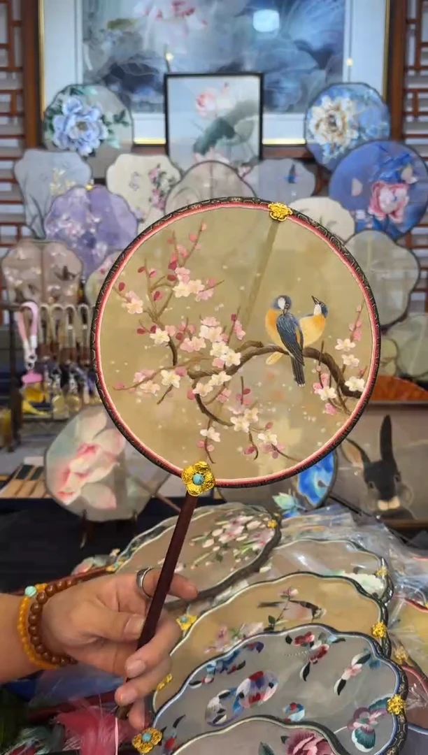 扇子纯手工苏绣团扇