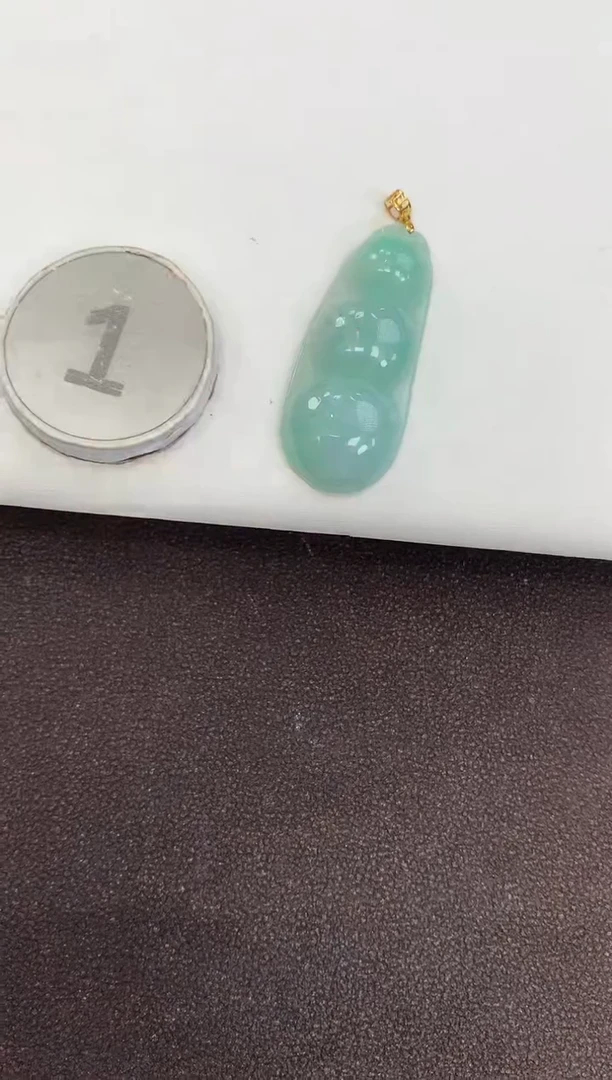 颈饰18K金镶嵌翡翠天然缅甸a货翡翠(多样性发其一