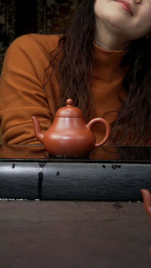 【闪购商品】紫砂茶壶赵庄朱泥 思婷 130cc 075