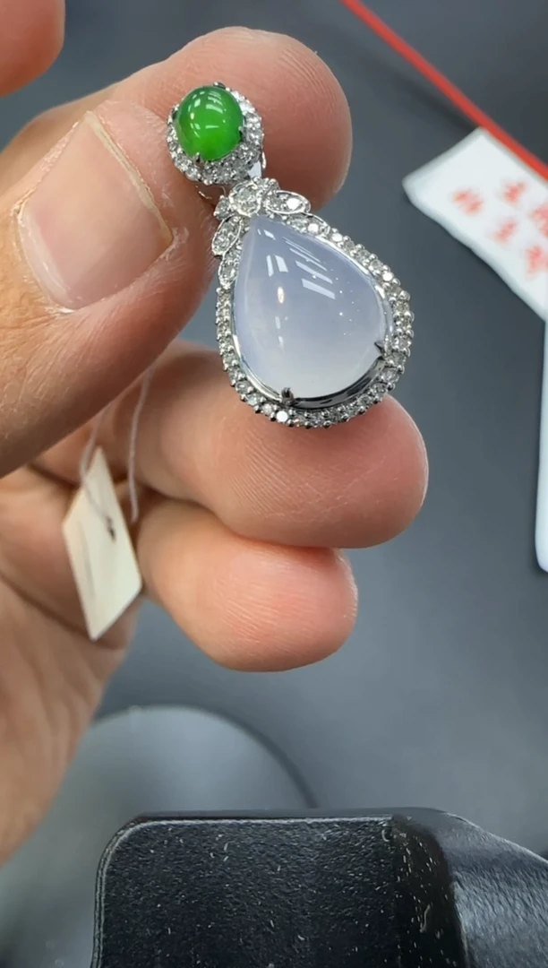 【闪购商品】翡翠颈饰18K金镶嵌天然翡翠A货孤品一件