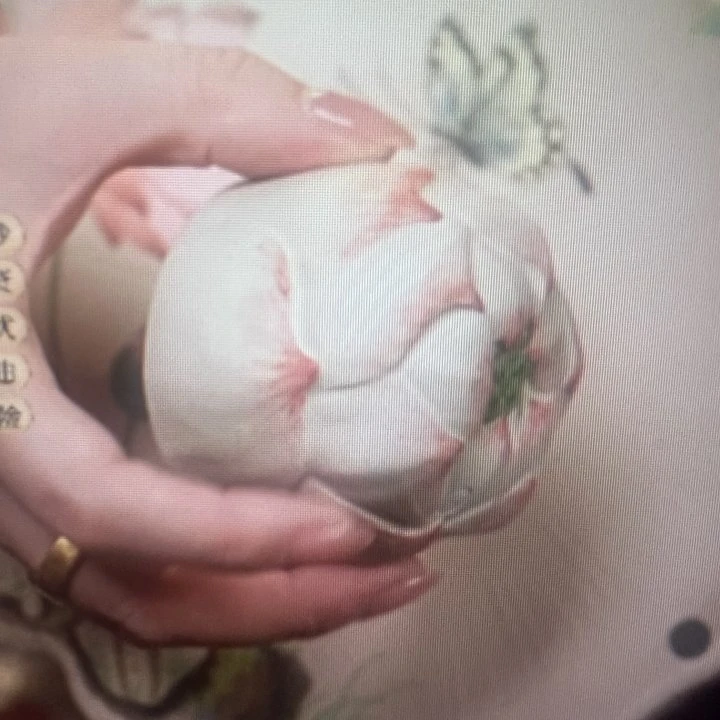 L1479羊脂白段荷花主人杯