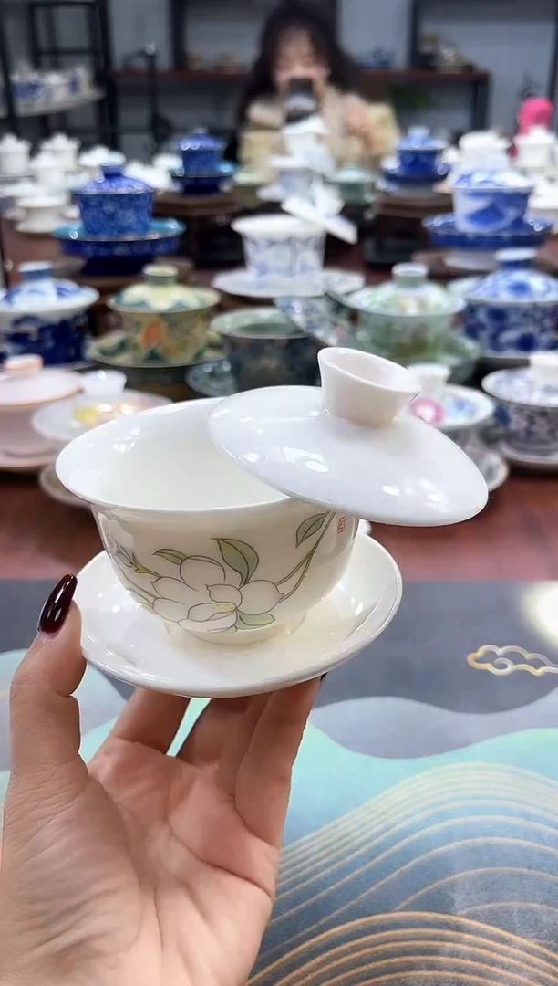 【闪购商品】小号喇叭花元宝盖碗