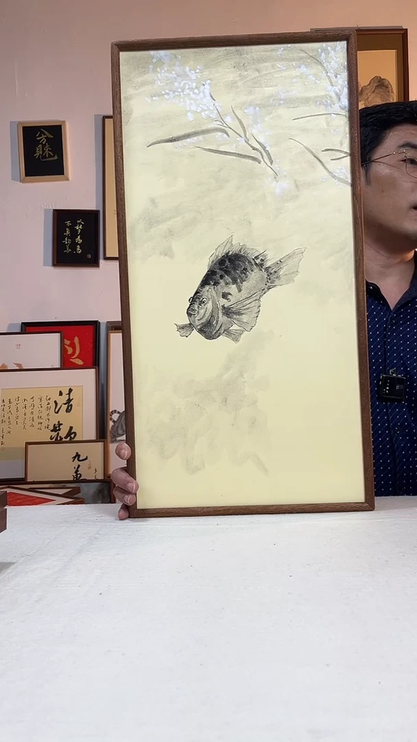 书法文创书画手绘原创摆台挂件