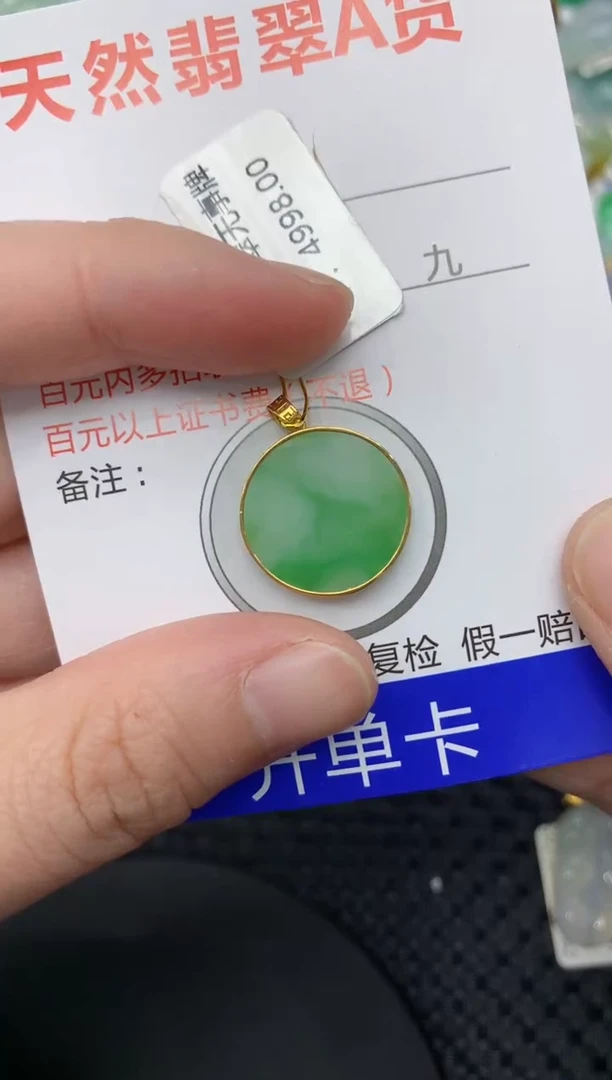 【闪购商品】翡翠颈饰18K金镶嵌11111111111