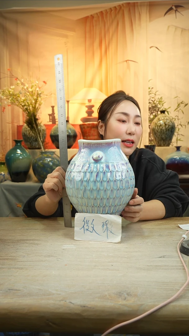 高·28口12陶瓷花瓶花器