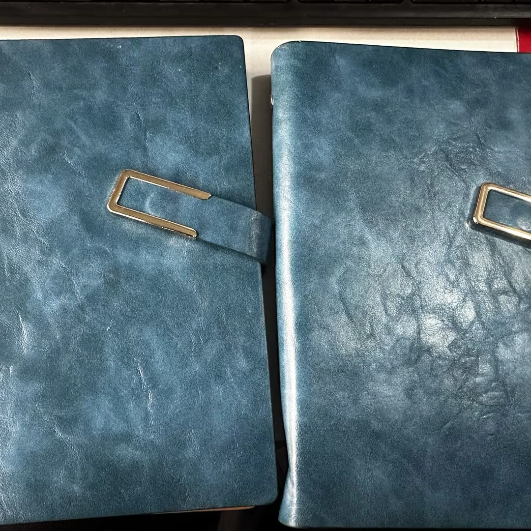 1-1-A5活页搭扣本硬面/2本蓝色瑕疵介意勿拍