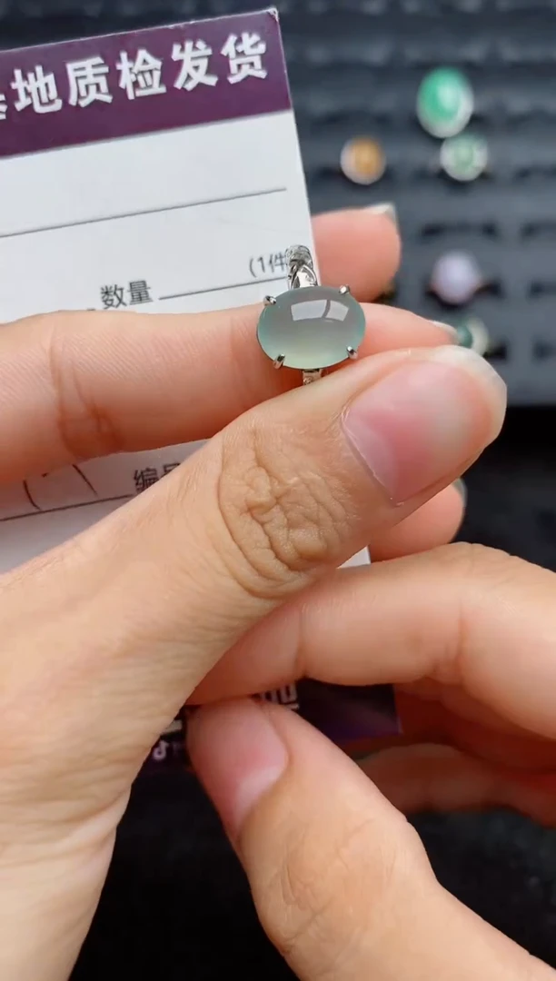 银S925镶嵌戒指翡翠....