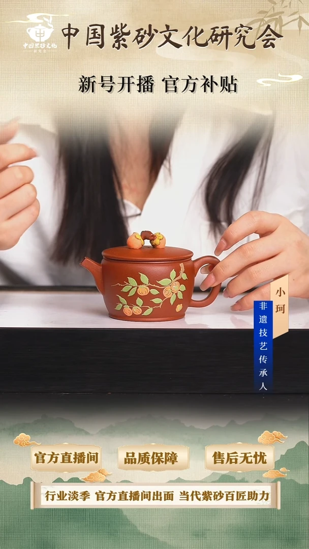 茶壶紫砂陶茶文化   朱泥240cc左右