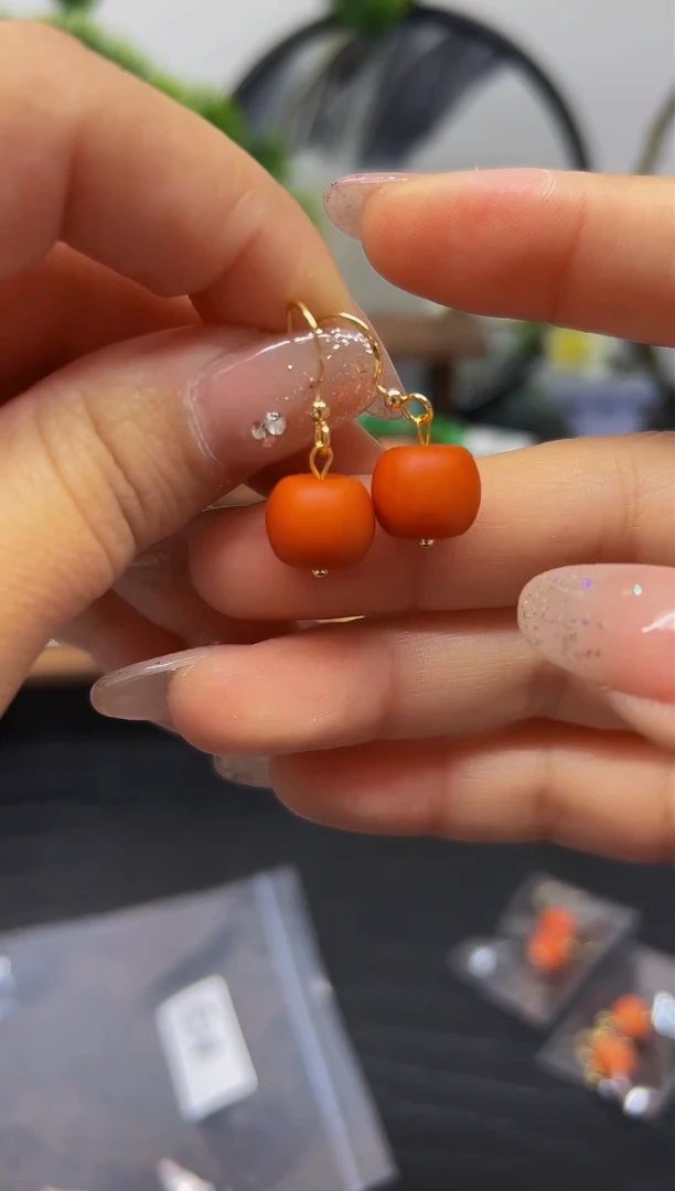 【闪购商品】蜜蜡耳饰14K金镶嵌耳饰 E10