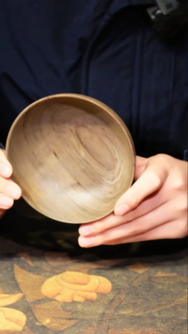 金丝楠小叶桢楠【76】一木整雕 木质小碗高抛款