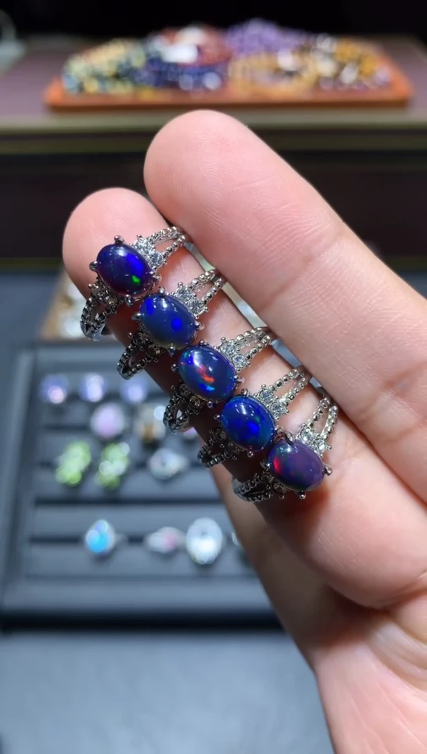 【闪购商品】欧泊戒指未镶嵌W16  (随机性发货只发一单)