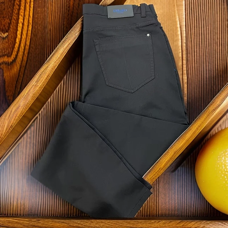 新款男士商务夏季修身休闲西裤潮流纯色直筒护色长裤裤子薄款男裤