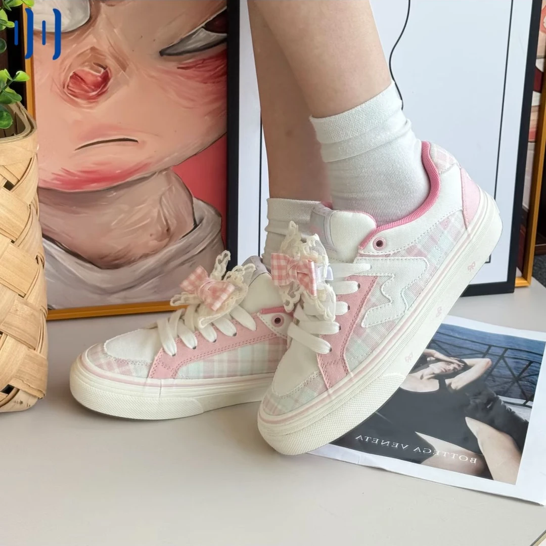 顽刻ollieskate兔泡泡配色秋季校园风W系列低帮男女国潮滑板鞋