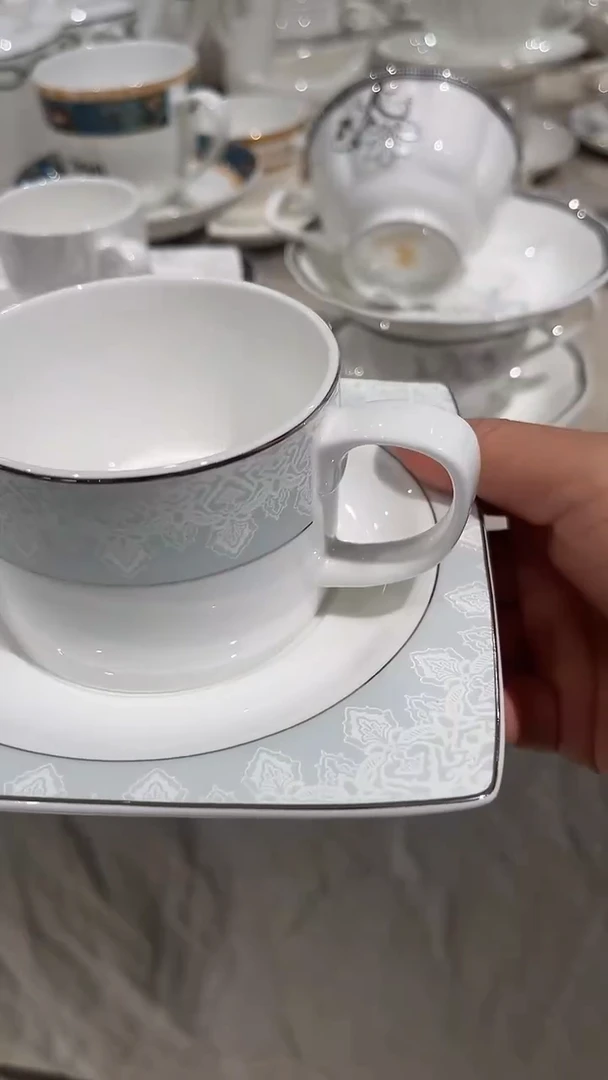 瓷4号大咖啡杯碟