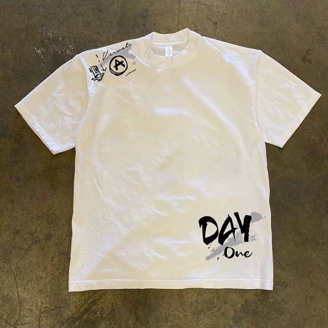 230g小领口好东西！潮流好物美式重磅纯棉印花短袖T恤男女同款