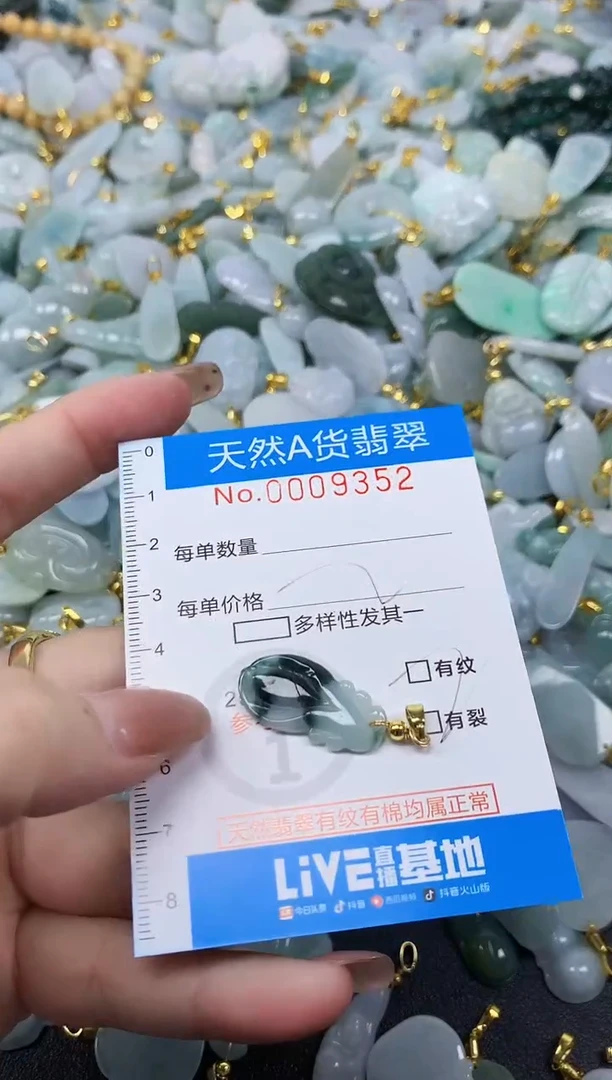 颈饰未镶嵌翡翠净货挂件-9352