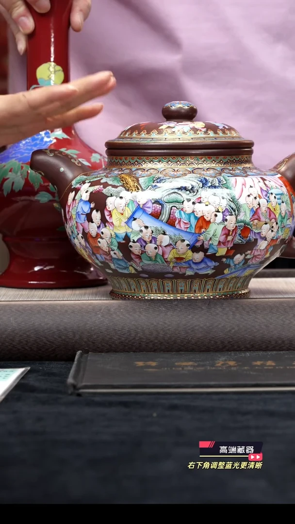 茶壶紫砂【k055】童子大掇只宜兴紫砂ZLM