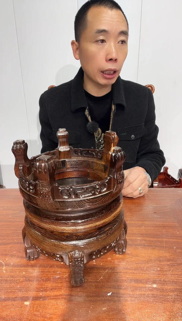 木半*鸡翅木虎头几18*20*12两个