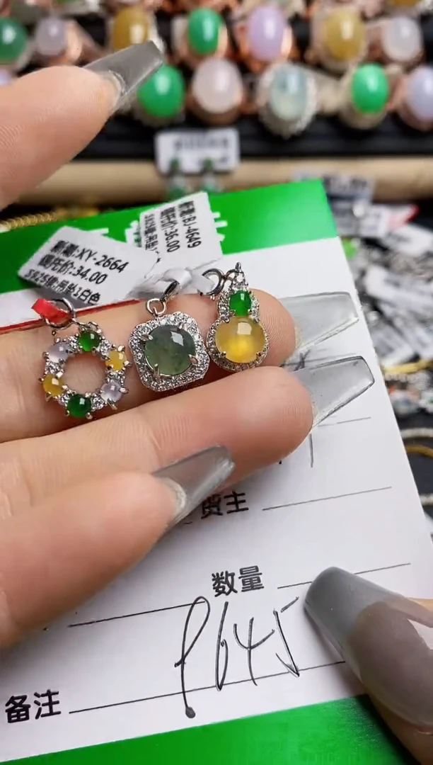 【闪购商品】翡翠戒指银S925镶嵌9645
