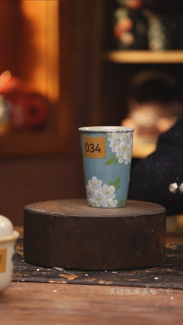 陶瓷景德镇高温釉下手绘陶瓷@L034@