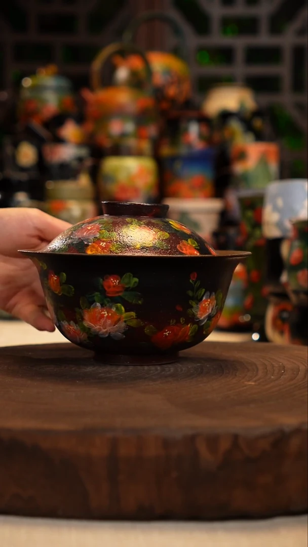油画   手绘釉下彩碗