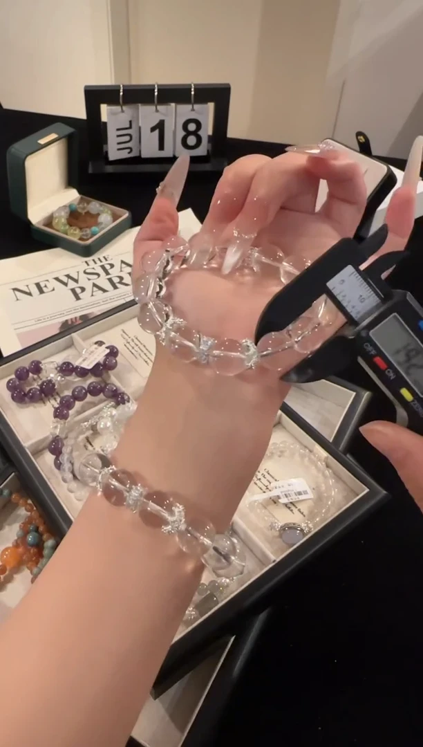 水晶手串合金白水晶x2063