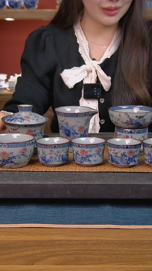 简装家用款8件套 老陶泥开片纹陶瓷茶具