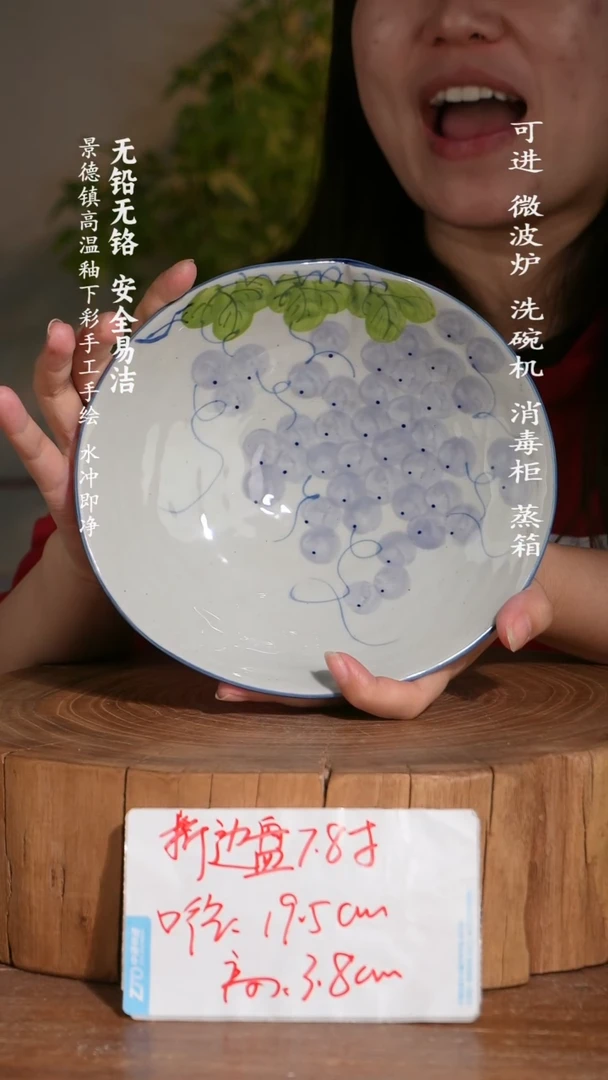 碗陶瓷景德镇高温瓷釉下彩手绘陶瓷