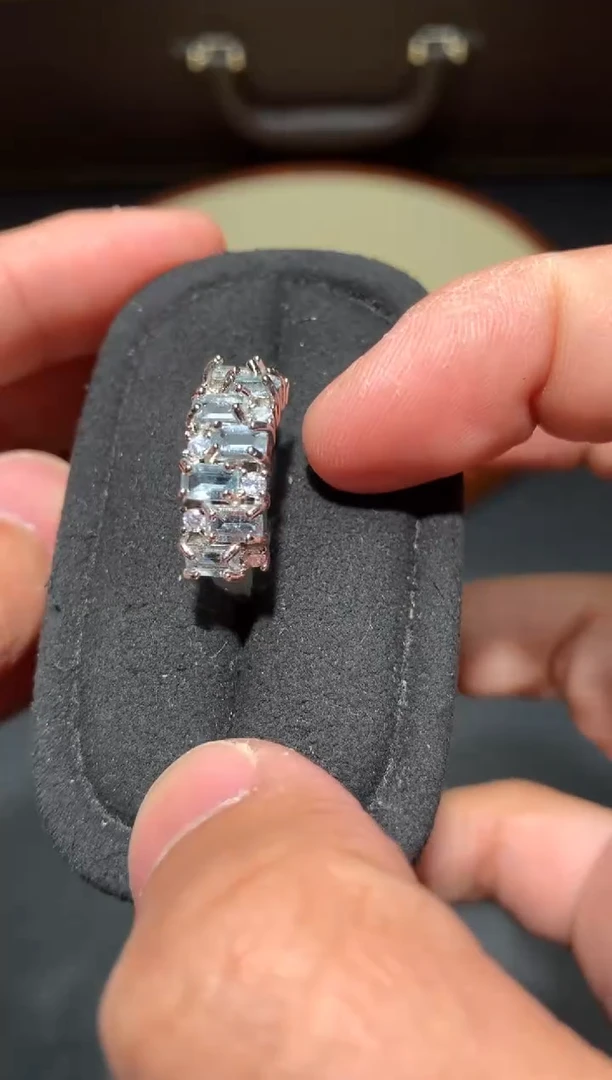 未镶嵌戒圈海蓝宝石Y100