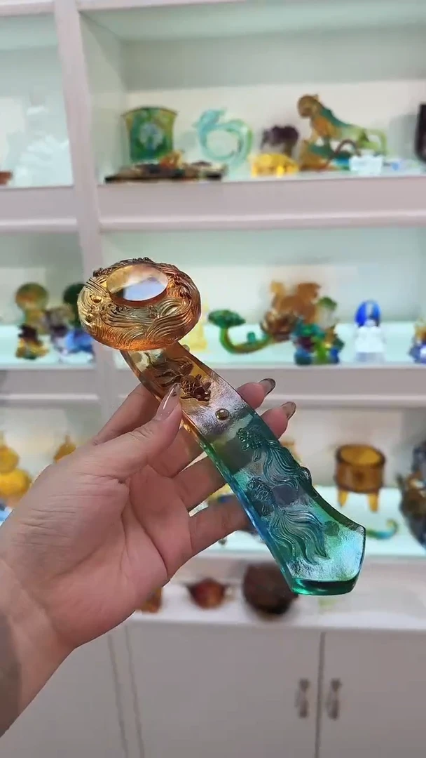 手工艺品琉璃鱼如意