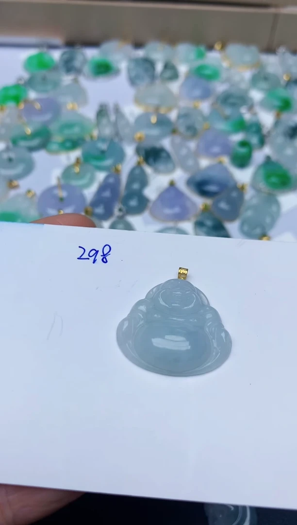 【闪购商品】翡翠颈饰18K金镶嵌天然翡翠A货