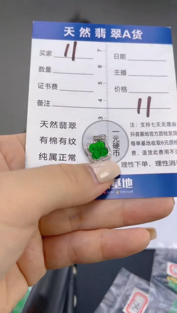 翡翠银S925镶嵌颈饰天然A货翡翠