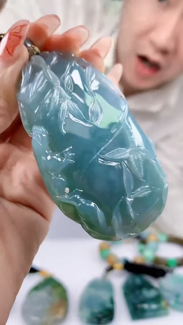 【闪购商品】定制翡翠未镶嵌5028ty-毛货挂件162