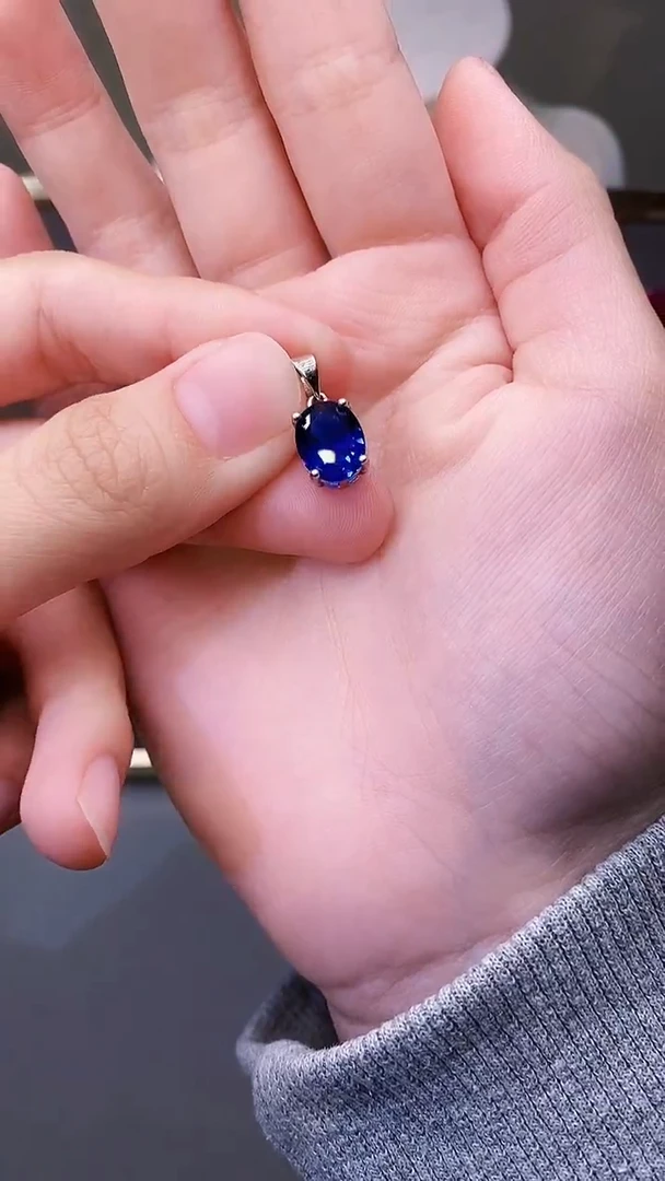 颈饰蓝宝石银S925镶嵌526