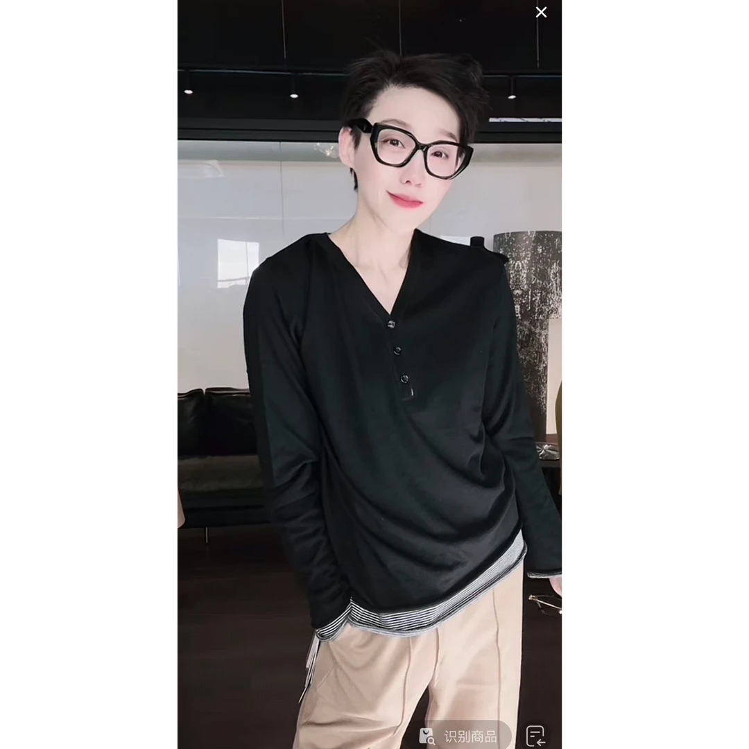 JCLP 双层二合一 V领 亨利款 精纺羊绒套头衫 5665 MY0720