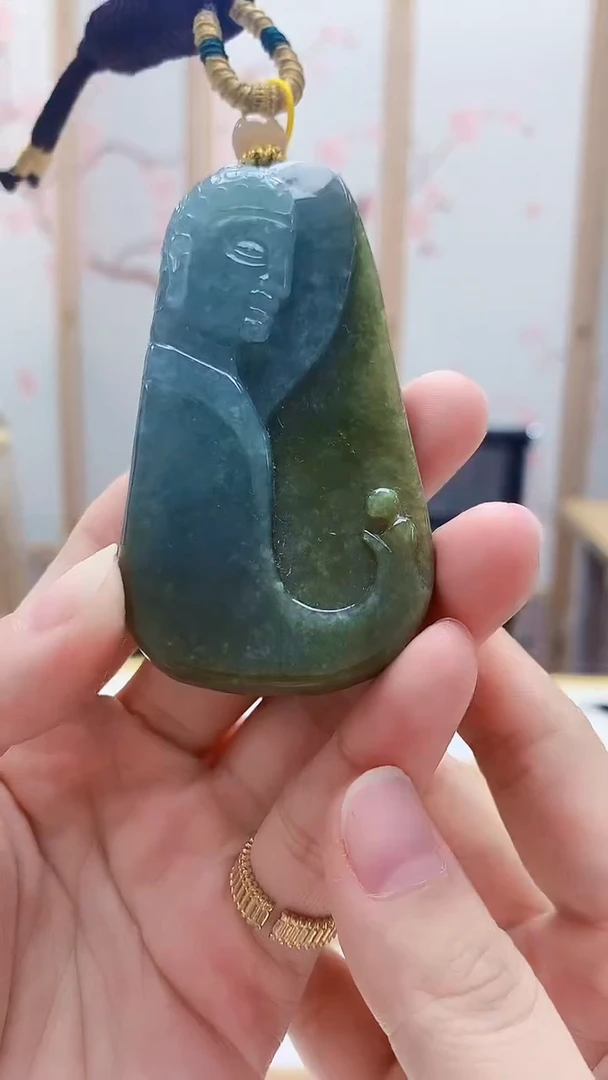 未镶嵌定制翡翠4812lr-毛货挂件26