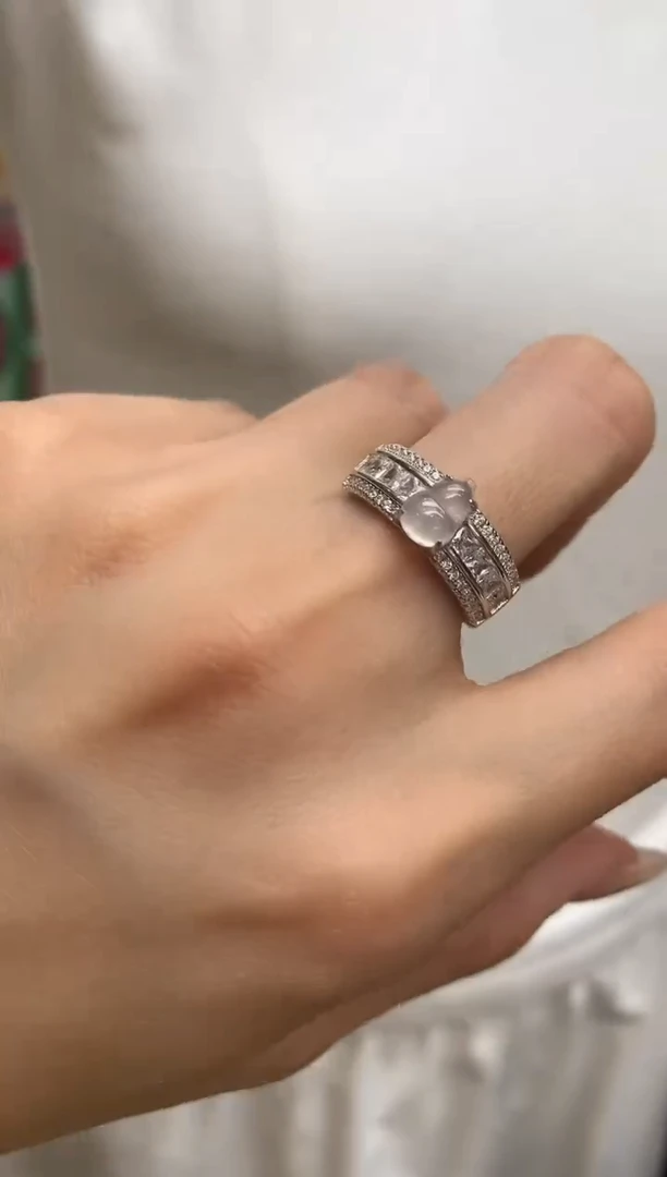 【闪购商品】翡翠戒指银S925镶嵌戒指