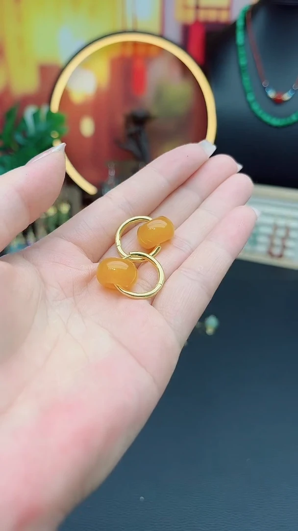玛瑙/玉髓耳饰未镶嵌536000