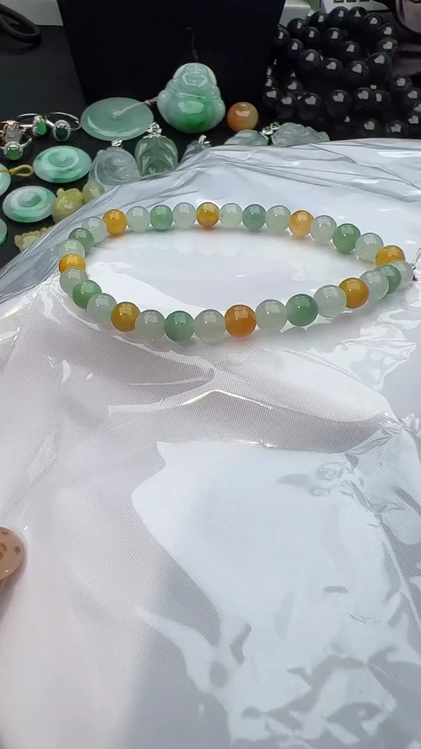 未镶嵌手串翡翠小米珠手串