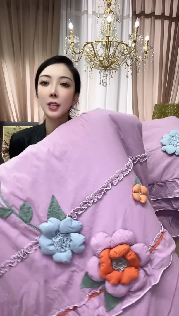 棉绒丹尼尔 紫 棉套件 加大