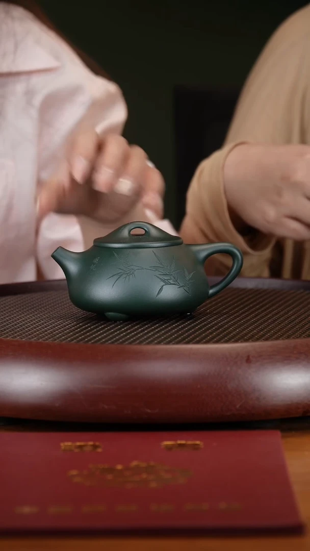 茶壶紫砂80YJB石瓢 景舟绿泥200cc