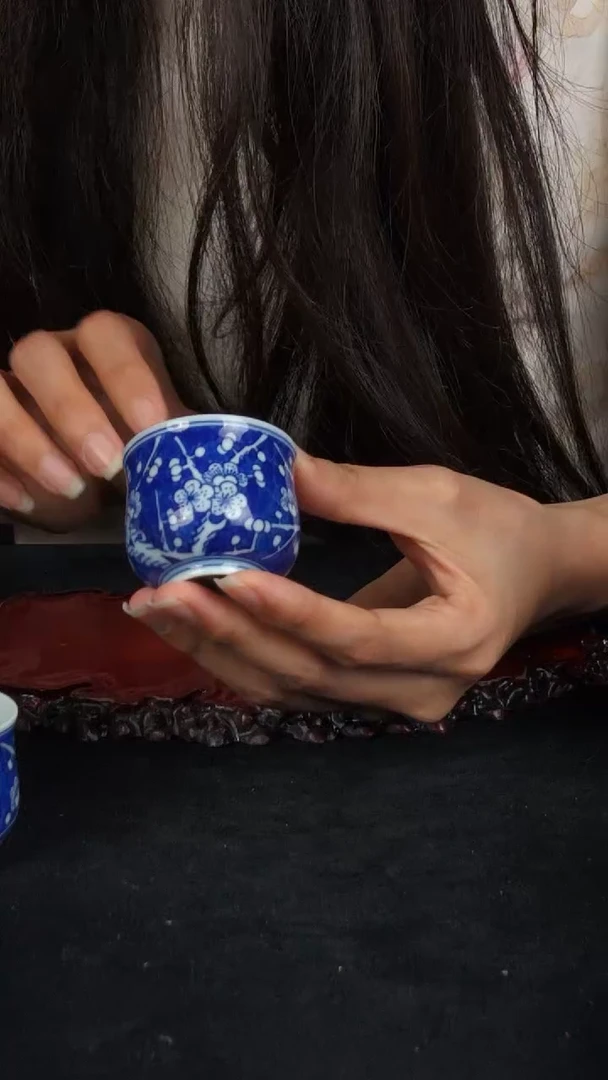 杯子景德镇手绘冰梅杯