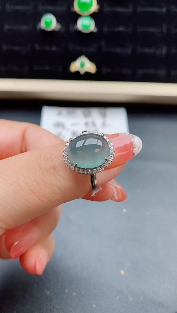 【闪购商品】翡翠戒指银S925镶嵌508805