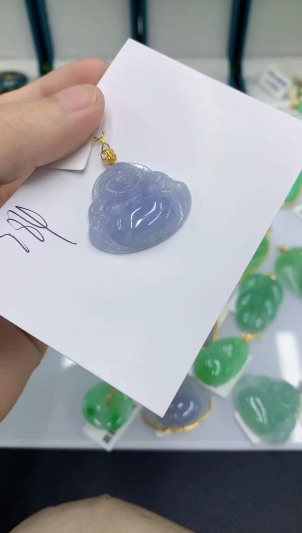 颈饰18K金镶嵌翡翠翡翠