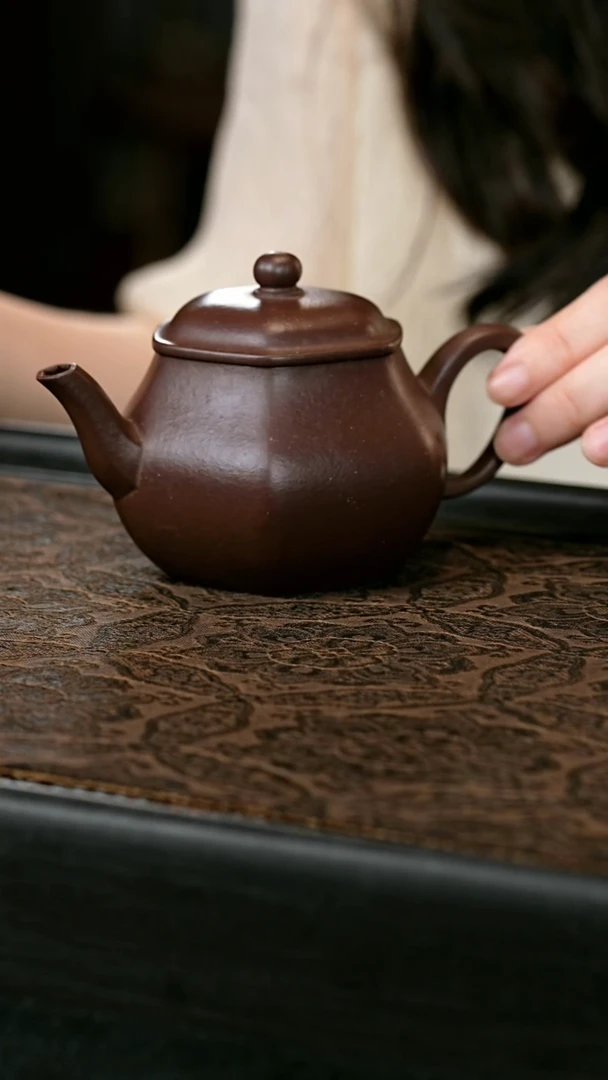 茶壶紫砂全手六方鸣远梨 一物见春