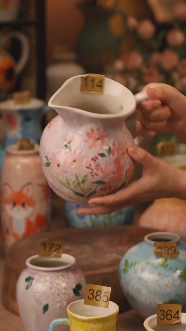 陶瓷114景德镇设计师手作花器摆件侘寂风