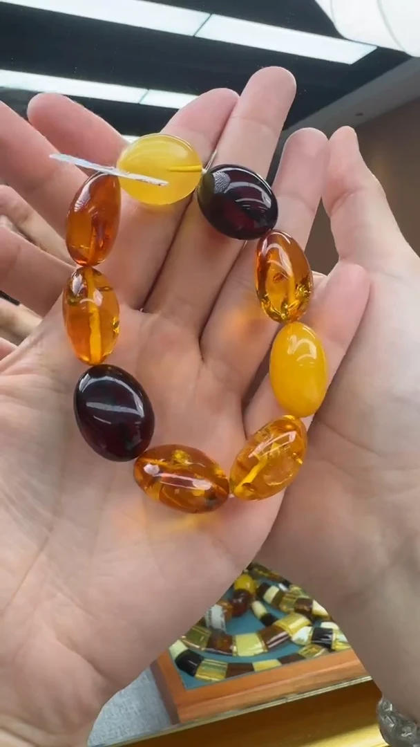【闪购商品】琥珀手串未镶嵌14秒拍号