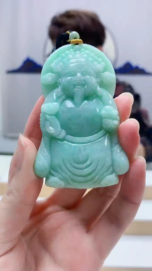 未镶嵌定制翡翠5159zm-毛货挂件15财神