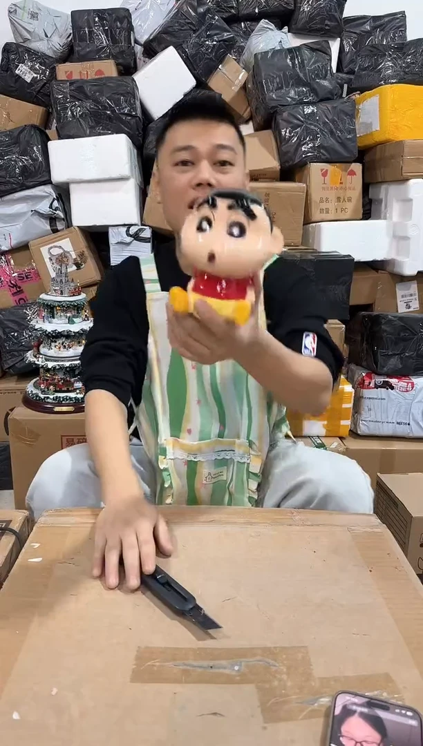 瓷片小新钱罐