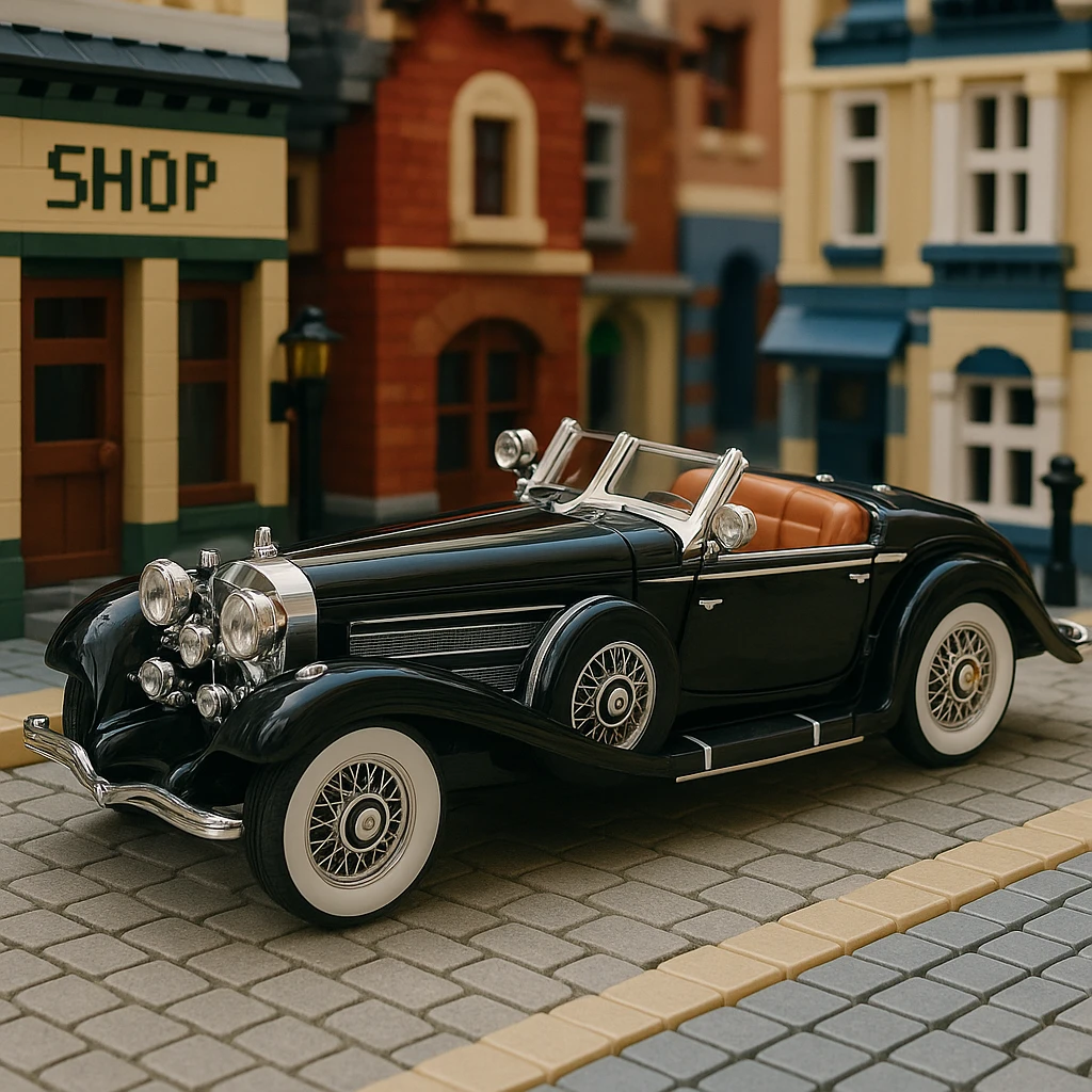 1:18奔驰500k 合金潮玩车模仿真汽车模型复古老爷车收藏摆件